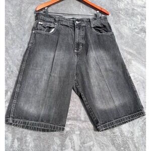 Vintage Southpole Shorts Mens 36 32x12 Black Baggy Y2K Hip Hop Jeans Jorts